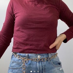 Nwt maroon long sleeve top